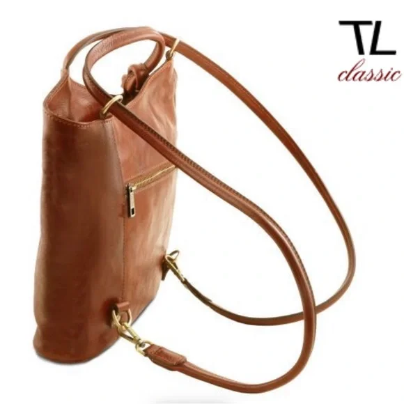Tuscany Leather Firenze convertible shoulder bag backpack - Picture 8 of 14